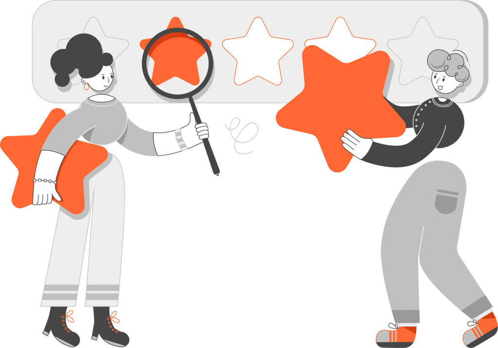A business owner receiving positive reviews and increased customer trust thanks to a well-developed website