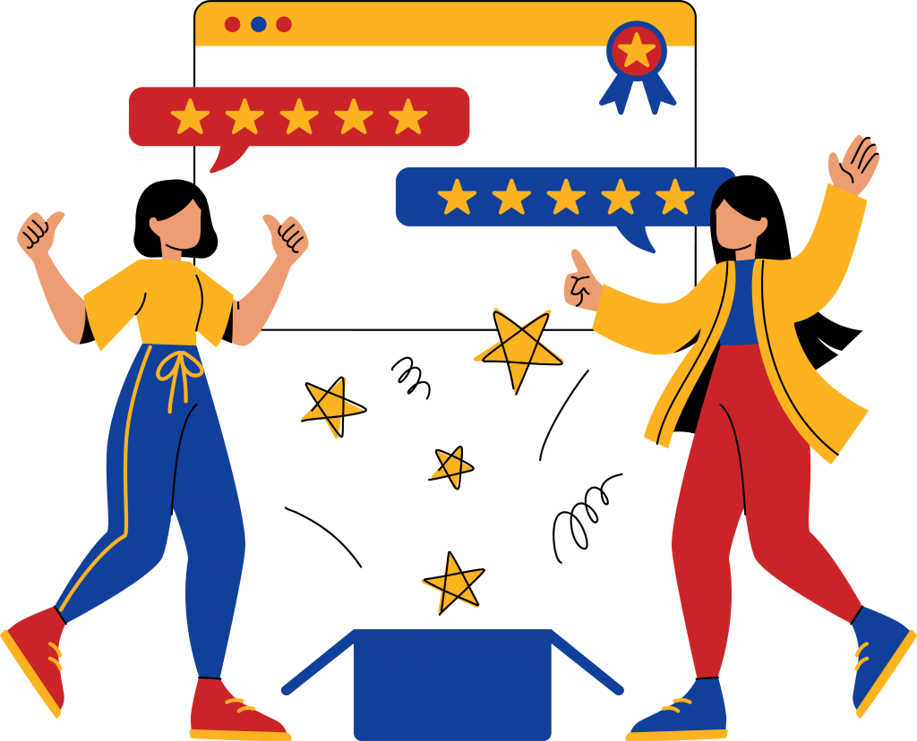 A user reacting positively after visiting a professionally developed website A user reacting positively after visiting a professionally developed website