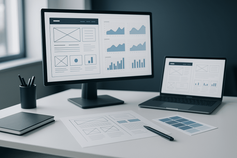 Website design stages: planning, designing, and SEO process at a web design agency