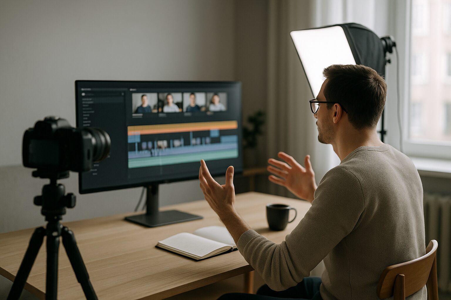 Online course website design, online course recording studio