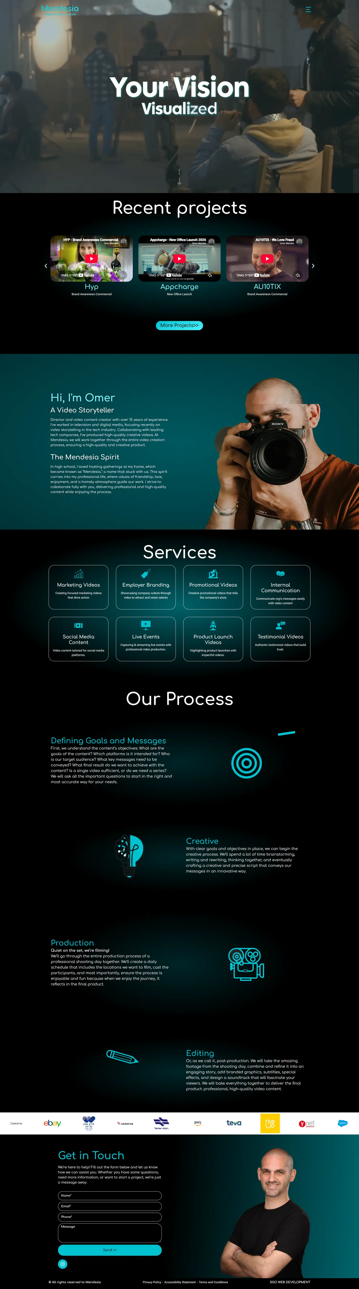 A full-page screenshot of the Hamendesia homepage