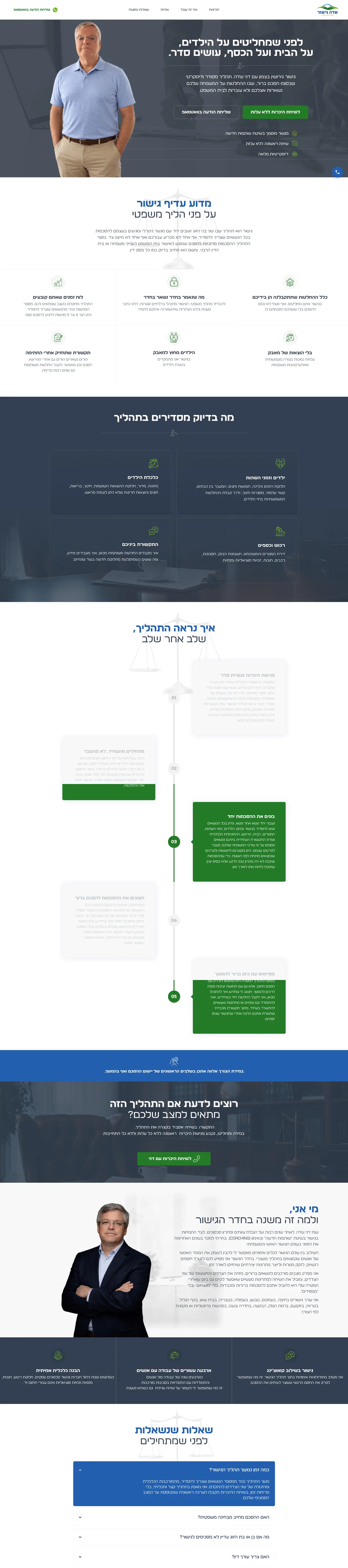 Full screenshot of the Danny Sadeh Mediation homepage